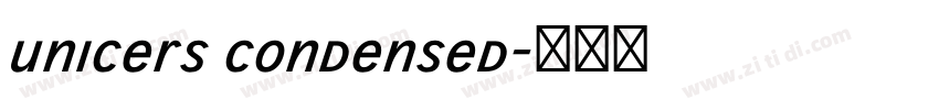 unicers condensed字体转换